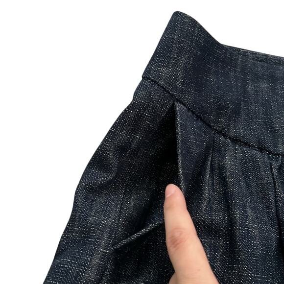 Mango‎ Suit Women’s Dark Blue Jean Like Lined Pockets A-Line Mini Skirt Size 6 - Picture 6 of 8